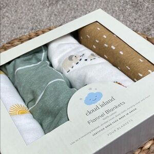 Cloud Island Flannel Baby Blankets Cotton Nursery Bedding